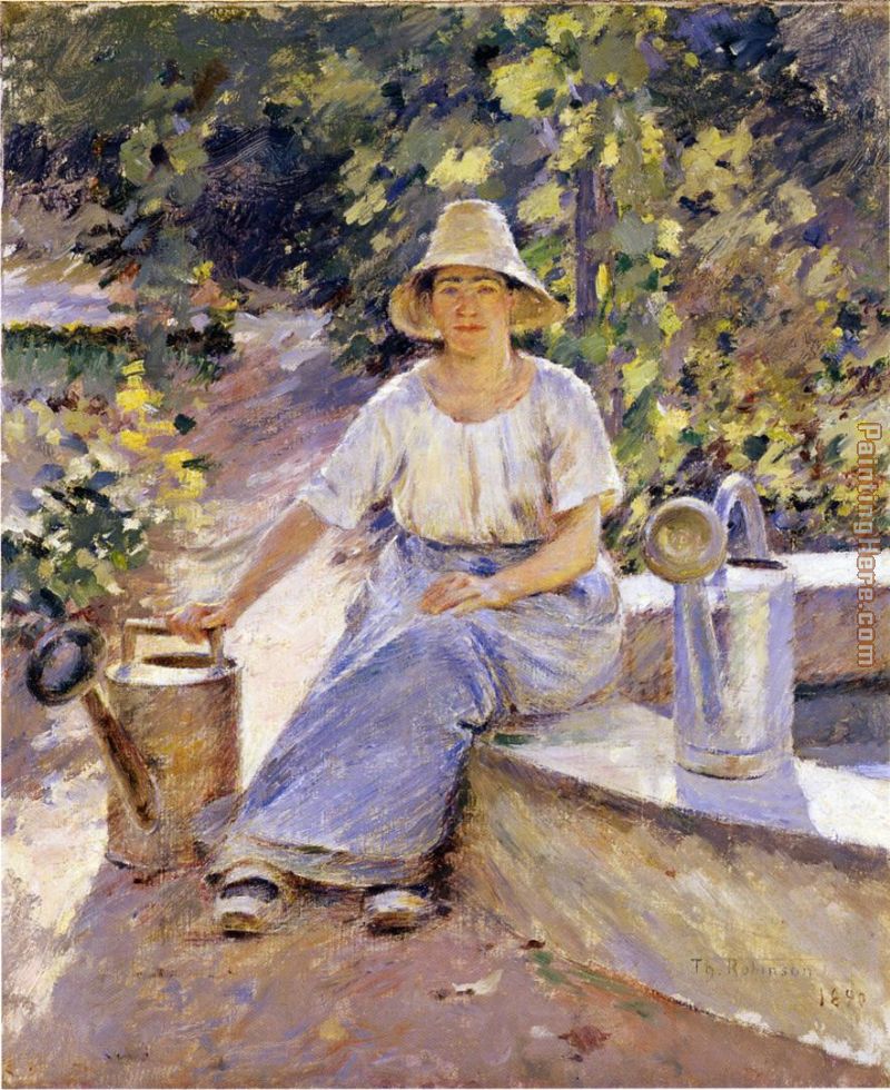 Watering Pots painting - Theodore Robinson Watering Pots art painting